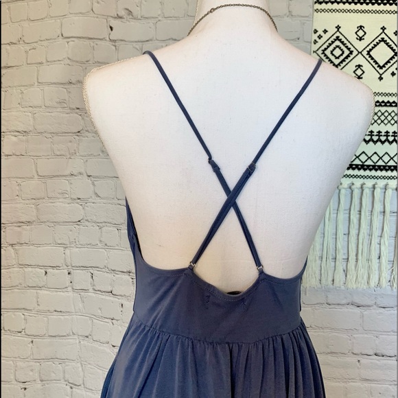 Periwinkle Blue Urban Outfitters Strappy Lowcut Jumpsuit - Picture 13 of 16